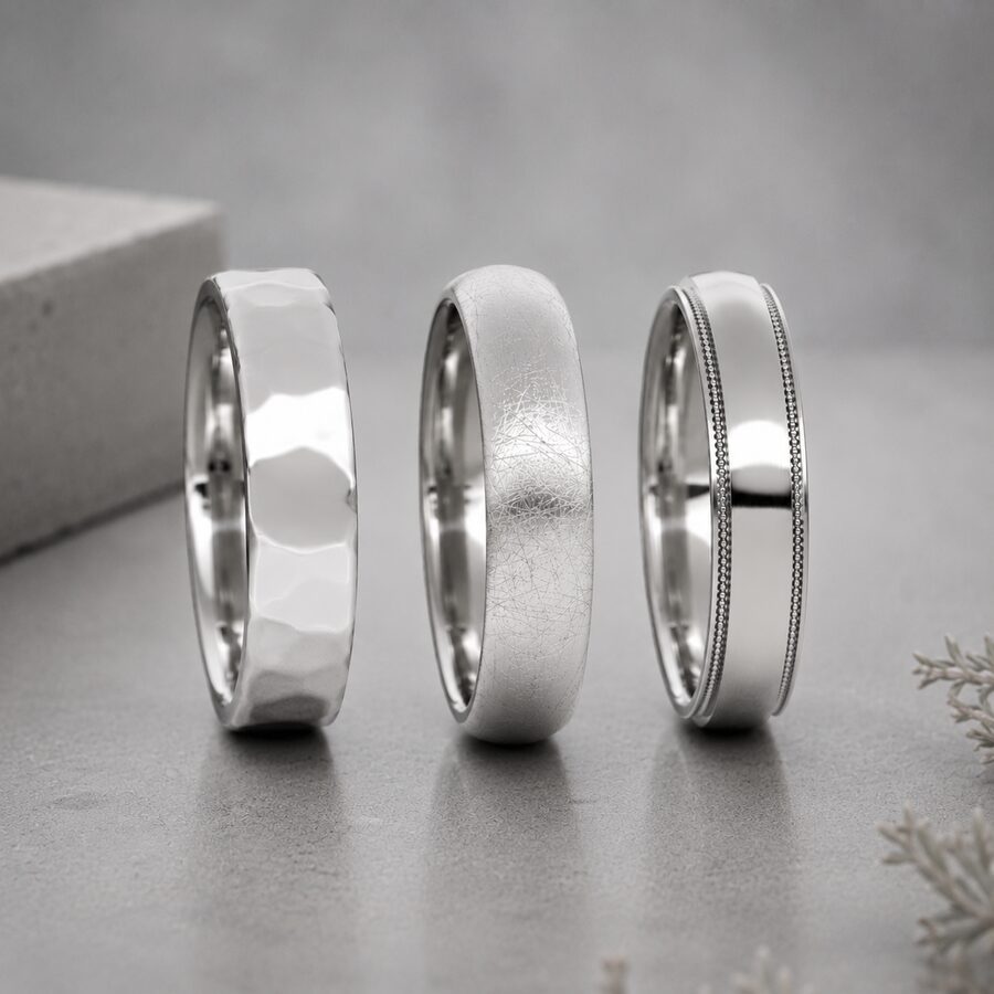 NuriSilver wedding bands