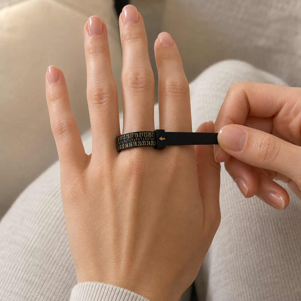 Tailored Jewel complimentary ring sizer