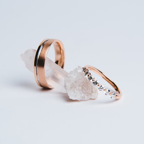 Floating Diamond & Slit Band