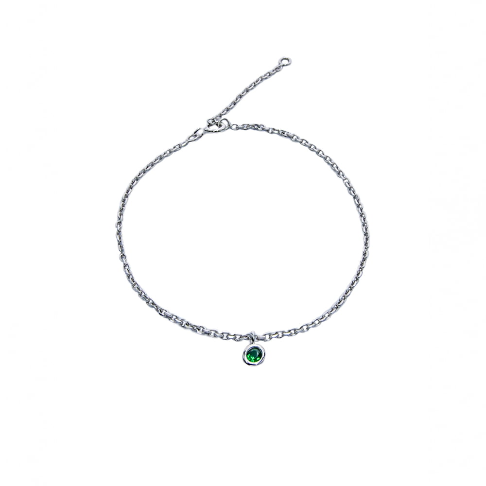 Emerald Bezel-Set Bracelet