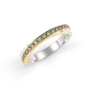 DualTone Gold Intertwined Micro-Pave Ring