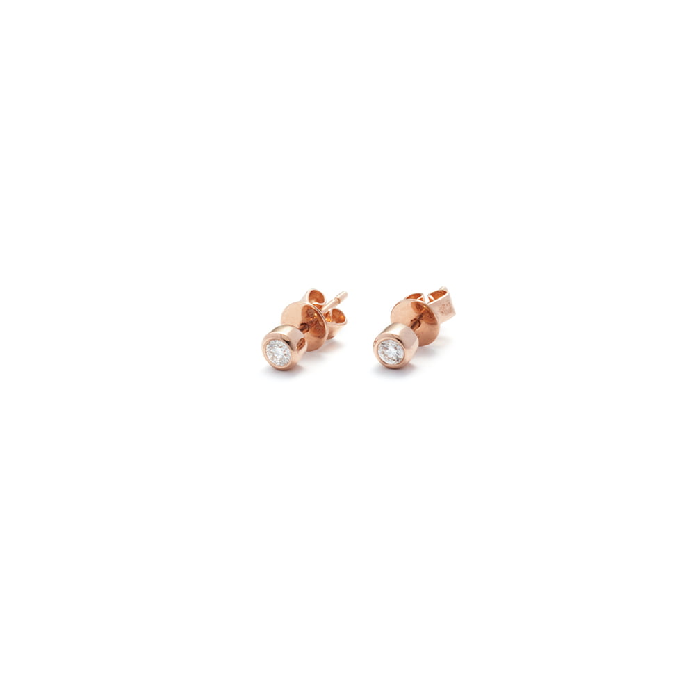 Lab Grown Diamond Earrings in Rose Gold