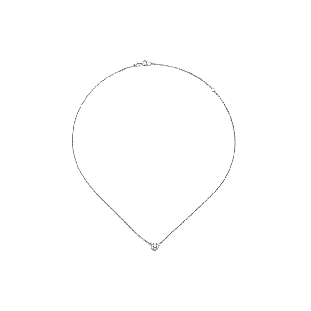 Lab Grown Diamond Necklace in White Gold