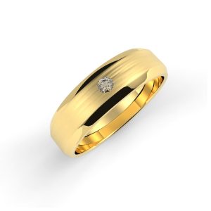 Single Diamond Satin Ring