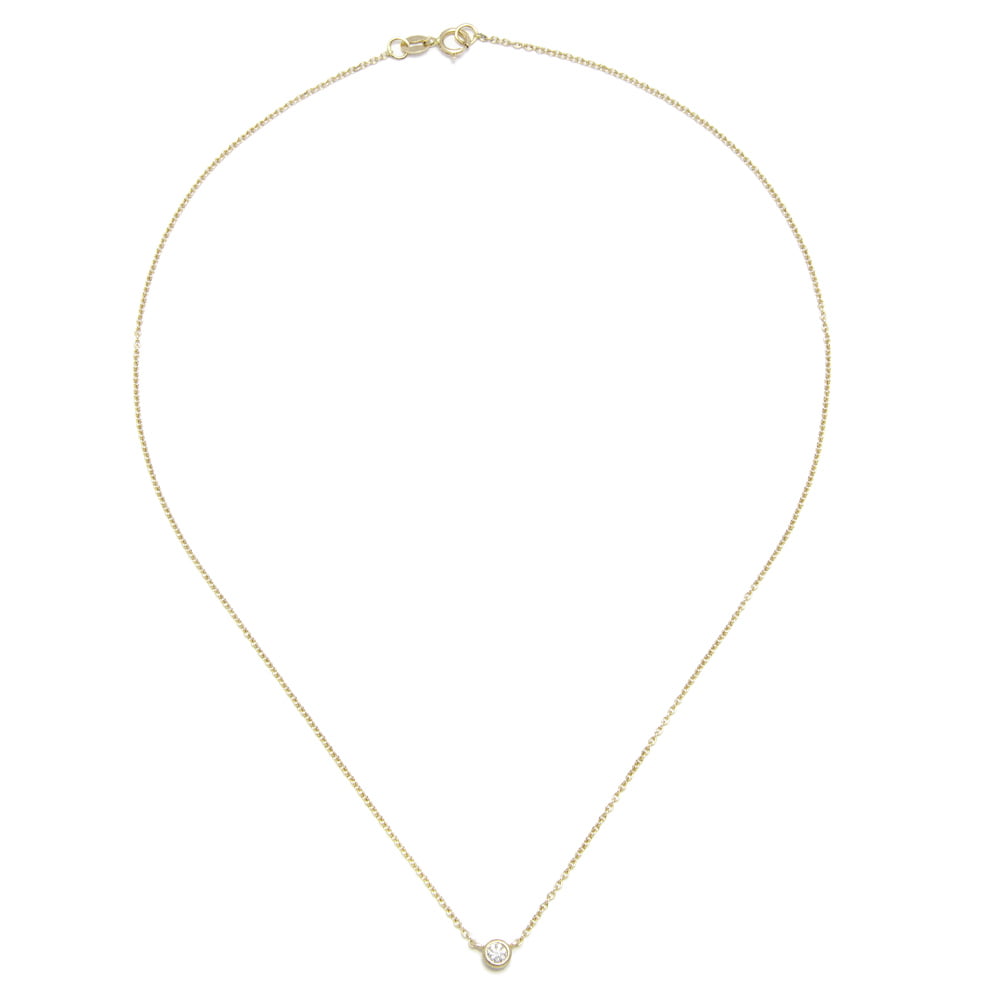 Lab Grown Diamond Necklace in Yellow Gold