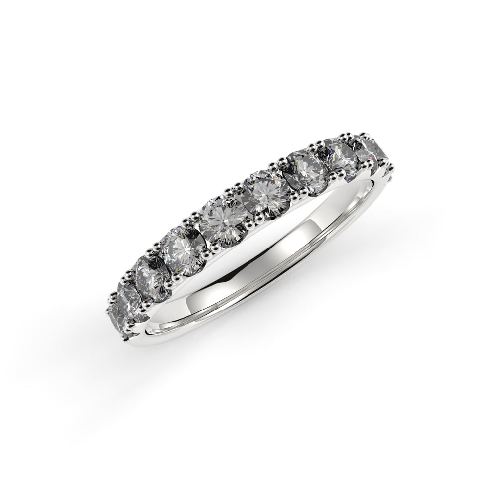 Double pave deals wedding band