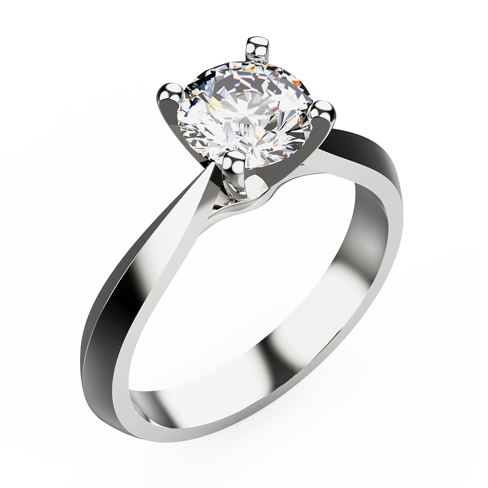 White diamond hot sale engagement ring