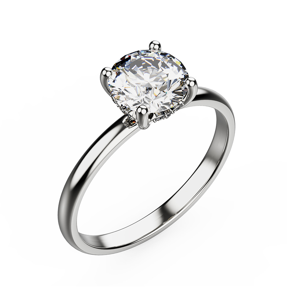 Secret Heart Diamond Engagement Ring - Tailored Jewel Singapore