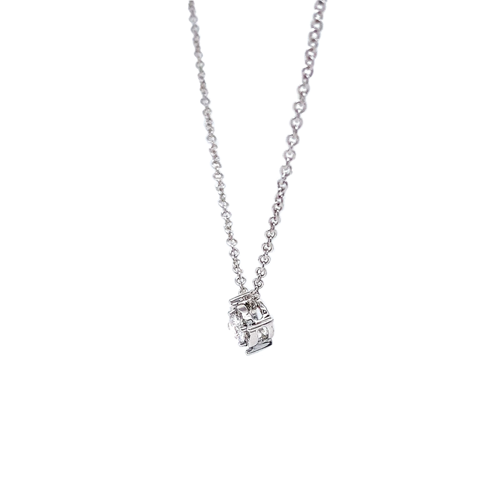 White gold diamond solitaire on sale necklace