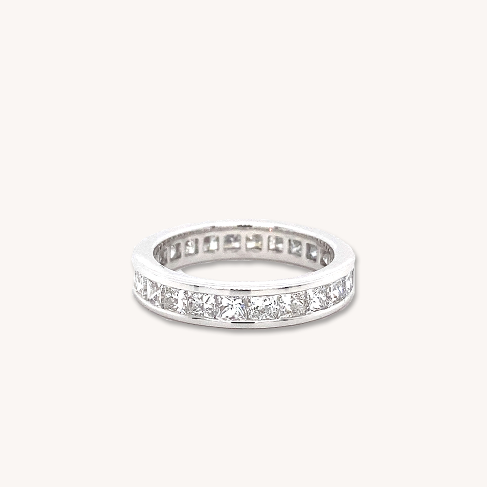 Channel Princess Cut Full Eternity Diamond Band