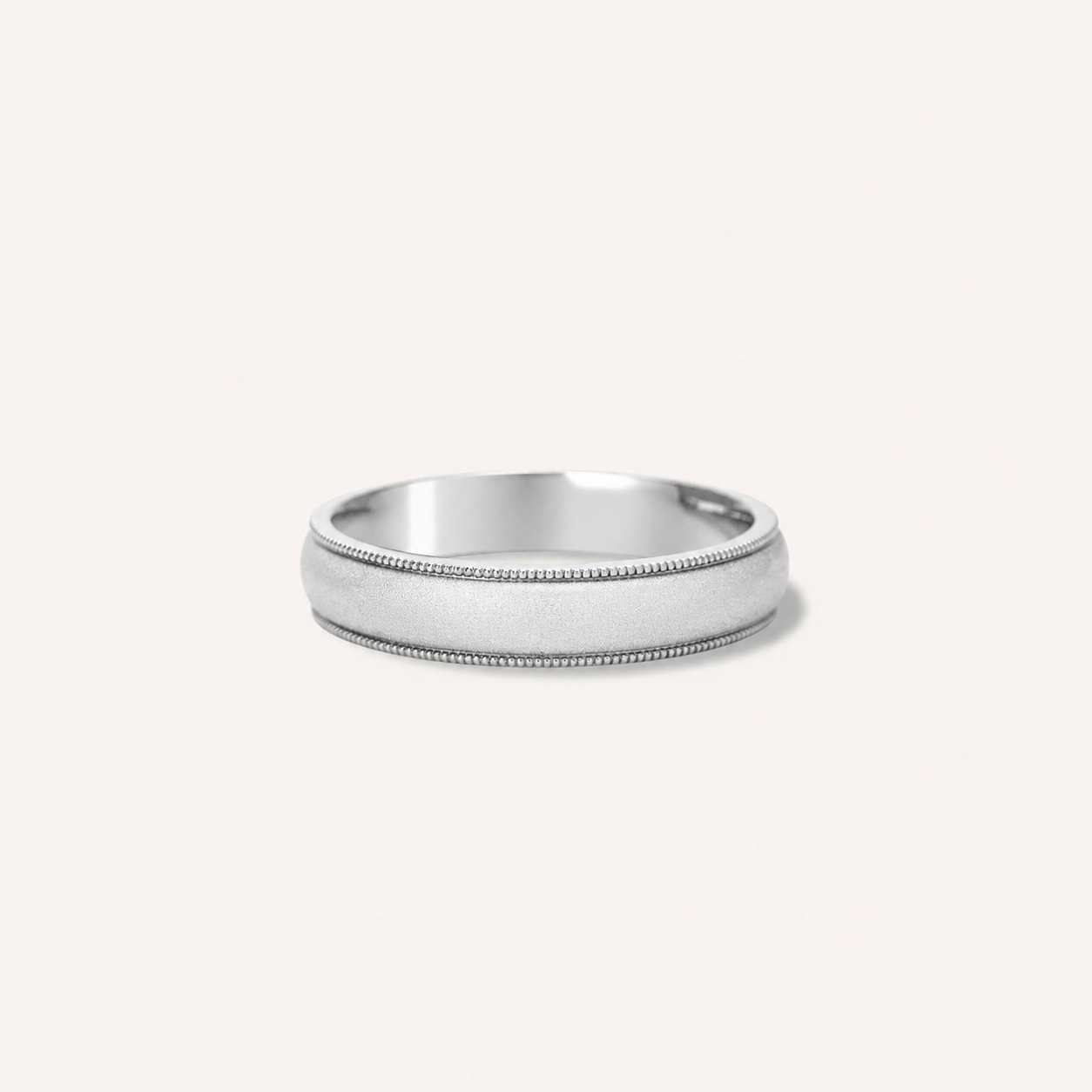 Milgrain Edge Glass Blast Band