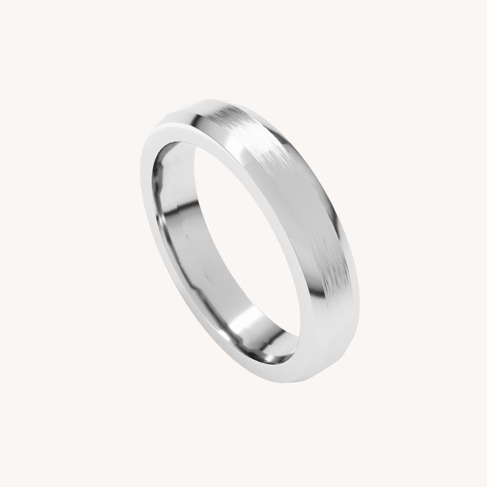 Satin Beveled Edge Flat Band